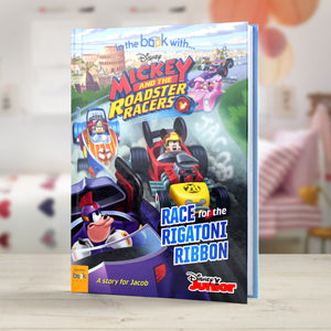 Personalised Disney Jr Mickey and the Roadster Racers Story Book