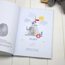 Load image into Gallery viewer, Baby Record Book with Plush Elephant