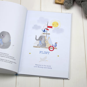 Baby Record Book with Plush Elephant