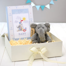 Load image into Gallery viewer, Baby Record Book with Plush Elephant