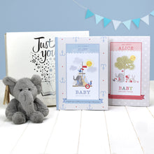 Load image into Gallery viewer, Baby Record Book with Plush Elephant