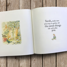Load image into Gallery viewer, Peter Rabbit&#39;s Personalised Hopping into Life Book