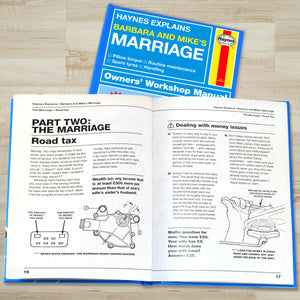 Personalised Haynes Explains Marriage