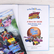 Load image into Gallery viewer, Personalised Disney Jr Mickey and the Roadster Racers Story Book