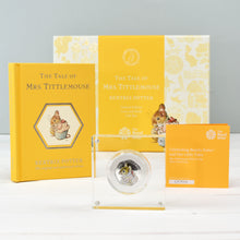 Load image into Gallery viewer, Mrs Tittlemouse Royal Mint Silver Proof Coin &amp; Book Set