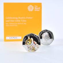 Load image into Gallery viewer, Mrs Tittlemouse Royal Mint Silver Proof Coin &amp; Book Set