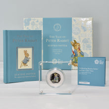 Load image into Gallery viewer, Peter Rabbit Royal Mint Silver Proof Coin &amp; Book Set