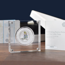 Load image into Gallery viewer, Silver Proof Peter Rabbit 50p in a deluxe personalised gift box