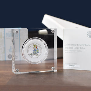 Silver Proof Peter Rabbit 50p in a deluxe personalised gift box