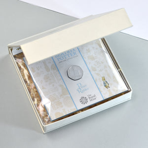 Uncirculated Peter Rabbit 50p in a personalised gift box