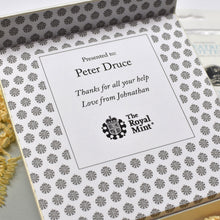 Load image into Gallery viewer, Uncirculated Peter Rabbit 50p in a personalised gift box
