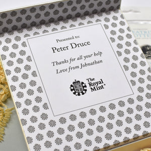 Uncirculated Peter Rabbit 50p in a personalised gift box