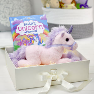 Unicorn Story Personalised Book and Plush Toy Giftset