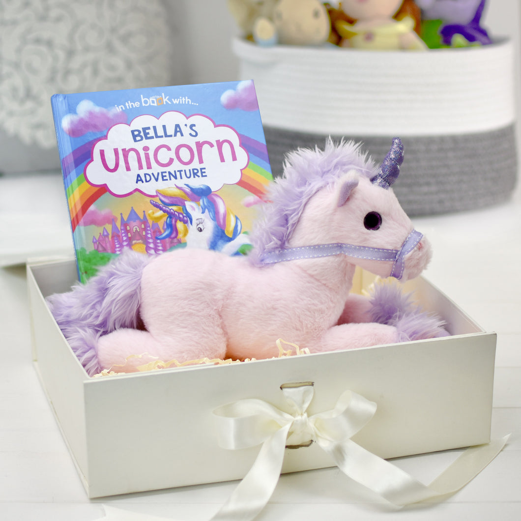 Unicorn Story Personalised Book and Plush Toy Giftset