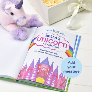 Unicorn Story Personalised Book and Plush Toy Giftset